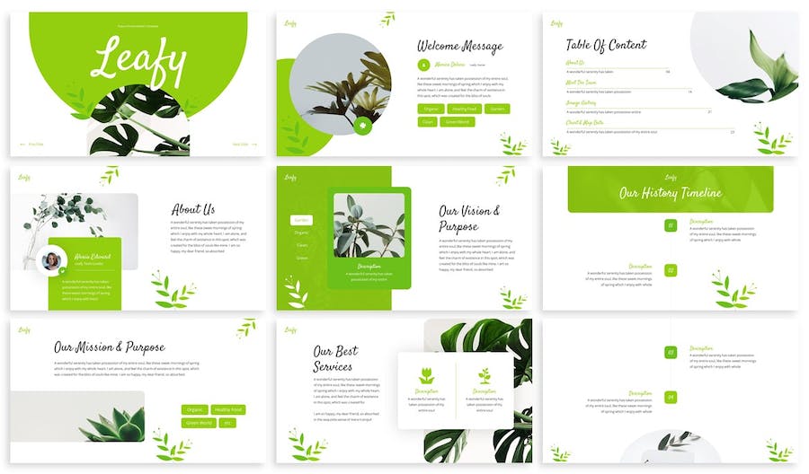 绿色自然环保生态展示PPT模板 - 顶尖PPT