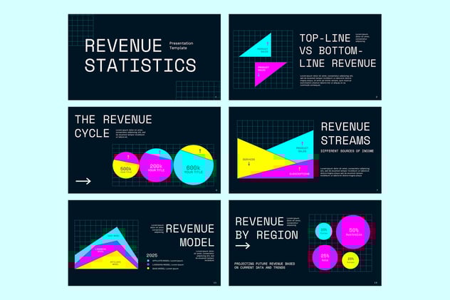 收入统计业绩分析PPT模板 - 顶尖PPT