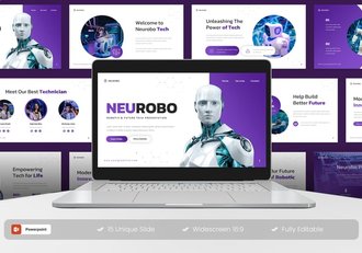 机器人与未来技术PowerPoint模板 - 顶尖PPT