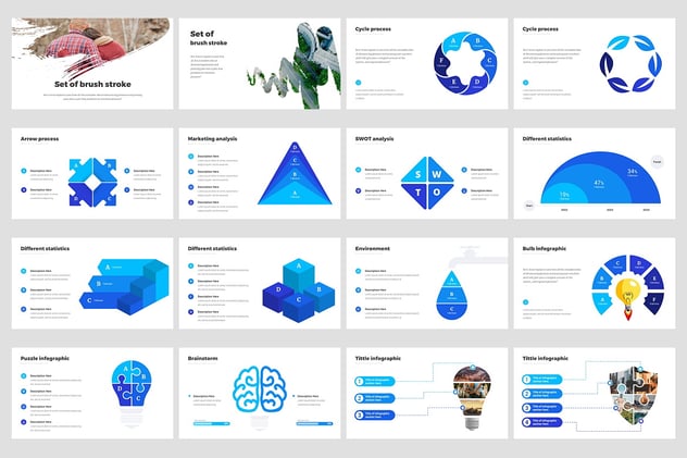 专业商务汇报信息图表提案PPT模板 - 顶尖PPT