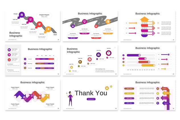 商业信息图形图表PPT模板 - 顶尖PPT