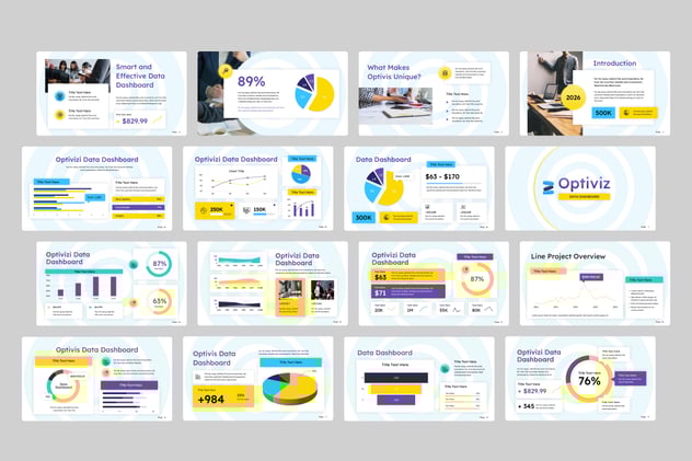 数据仪表板自定义设置Keynote模板 - 顶尖PPT