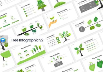 树形状信息图形keynote模板 - 顶尖PPT