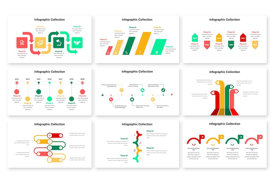 创意彩色信息图表Keynote模板 - 顶尖PPT