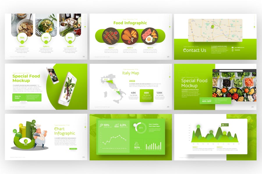 创意餐厅餐饮美食介绍宣传食品安全通用PPT模板 - 顶尖PPT