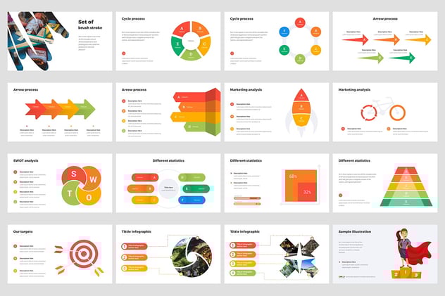 现代互动商业提案方案信息图形PPT模板 - 顶尖PPT