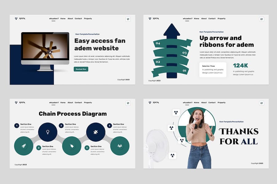 风扇产品展示介绍产品研发PPT模板 - 顶尖PPT