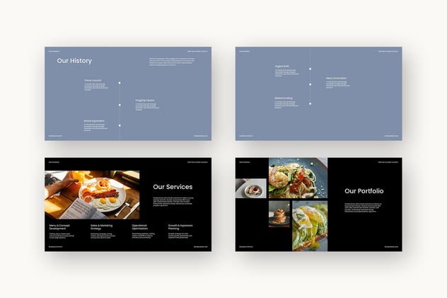 餐饮商业运营介绍展示PPT模板 - 顶尖PPT