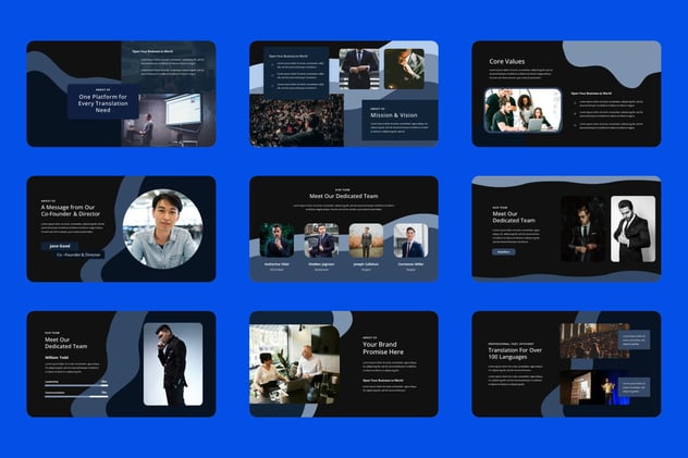 翻译服务机构形象展示Keynote模板 - 顶尖PPT