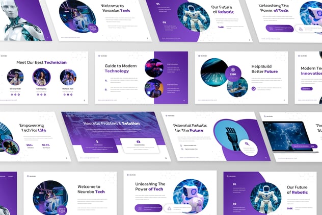 机器人与未来技术PowerPoint模板 - 顶尖PPT