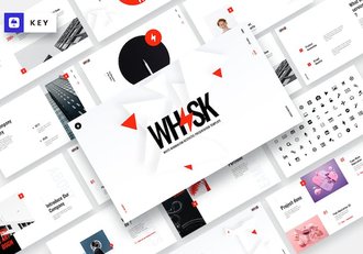 白色极简主义风格设计展示Keynote模板 - 顶尖PPT