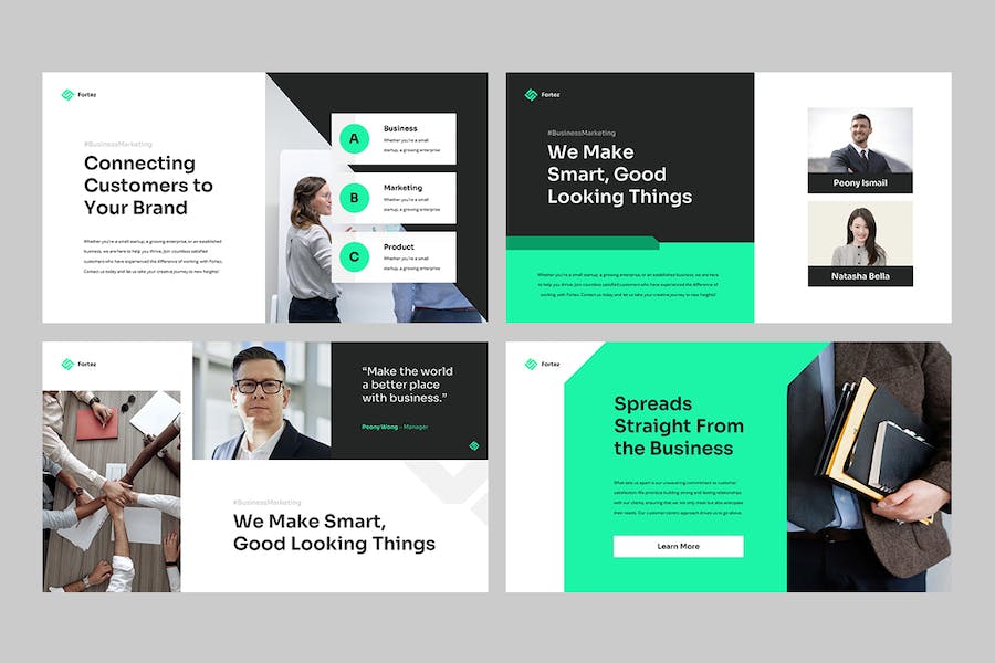 商业企业展示文案演讲方案PPT模板 - 顶尖PPT