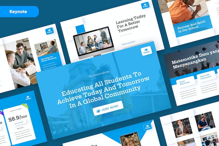 教育培训教学课程展示Keynote模板 - 顶尖PPT