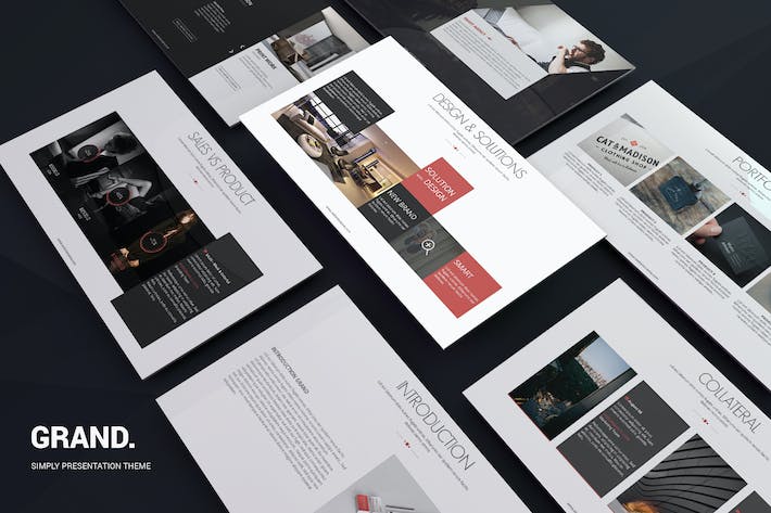 国外极简大型商务汇报演示现场PPT模板 - 顶尖PPT