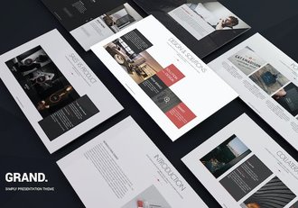 国外极简大型商务汇报演示现场PPT模板 - 顶尖PPT