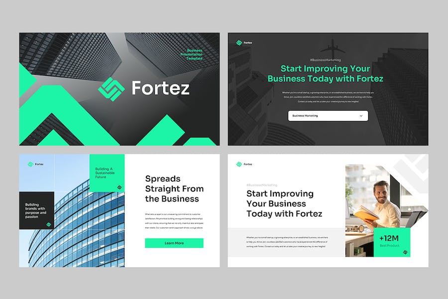 商业企业展示文案演讲方案PPT模板 - 顶尖PPT