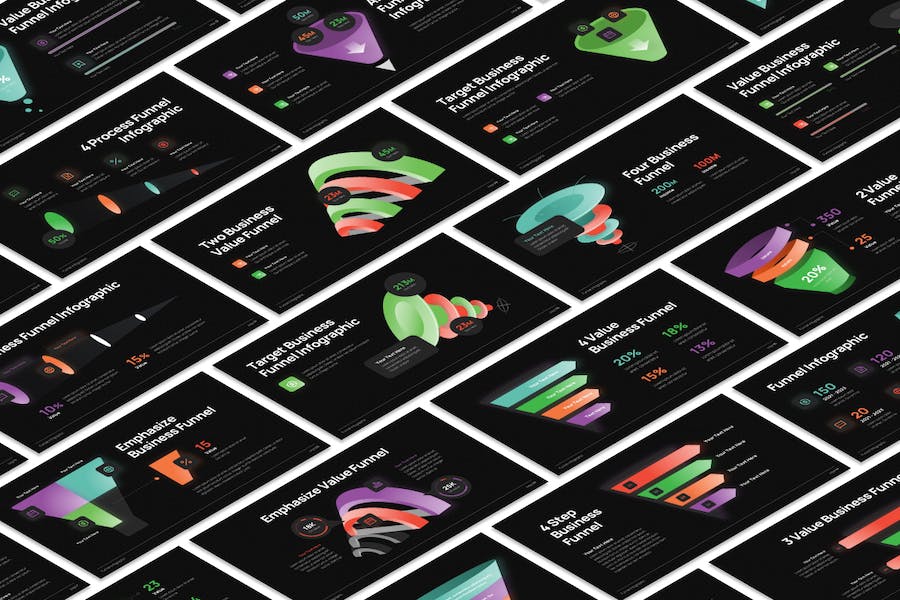 销售漏斗转化分析业绩展示PPT模板 - 顶尖PPT