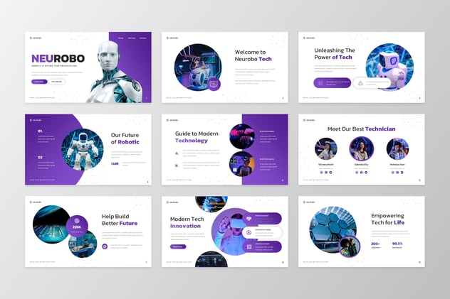 机器人与未来技术PowerPoint模板 - 顶尖PPT