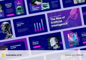 人工智能创新AI机器人PPT模板 - 顶尖PPT