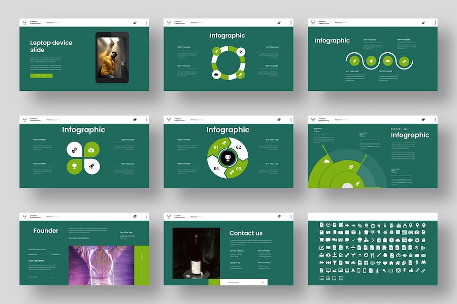 创意广告公司介绍作品展示PPT模板 - 顶尖PPT