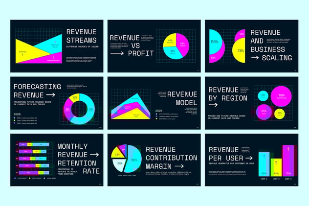 收入统计业绩分析PPT模板 - 顶尖PPT