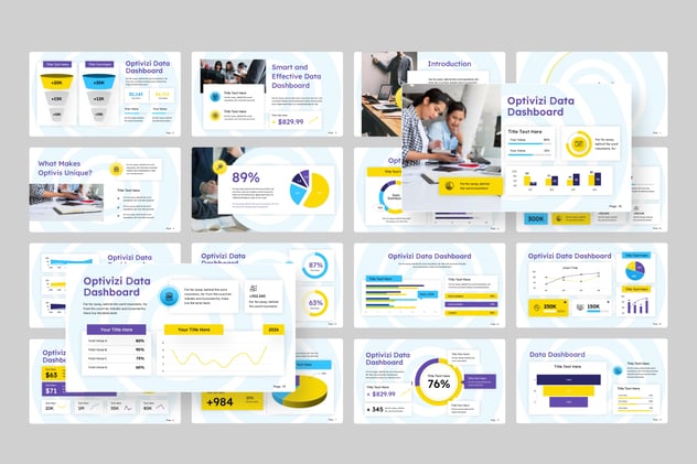 数据仪表板自定义设置Keynote模板 - 顶尖PPT