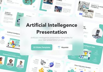人工智能展示讲述技术应用知识传播Keynote模板 - 顶尖PPT