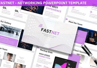 网络通信技术行业解决方案PPT模板 - 顶尖PPT