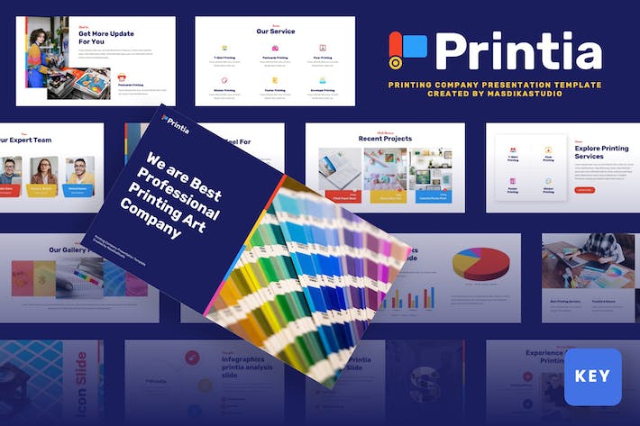 印刷喷绘公司介绍keynote模板 - 顶尖PPT