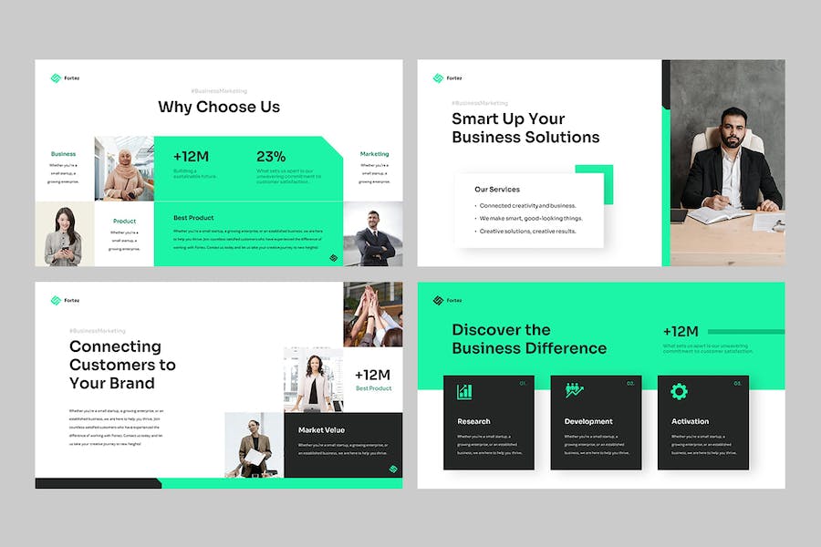 商业企业展示文案演讲方案PPT模板 - 顶尖PPT