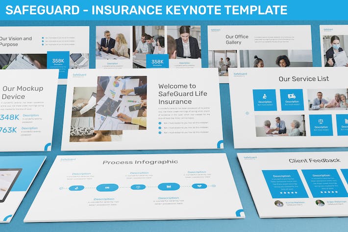 蓝色简约商业计划企业合作项目汇报展示通用keynote模板 - 顶尖PPT