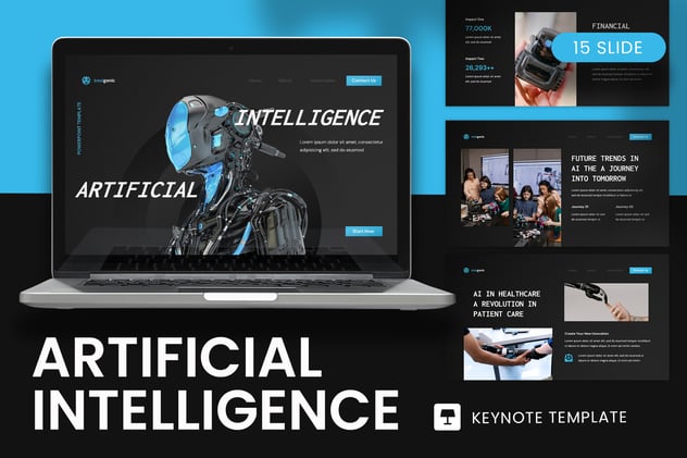 人工智能科技企业发展趋势分析Keynote模板 - 顶尖PPT
