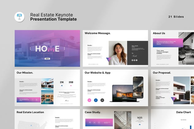 房地产主题keynote模板 - 顶尖PPT