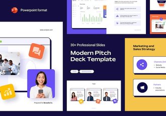 彩色卡通面板工作总结团队介绍PPT模板 - 顶尖PPT