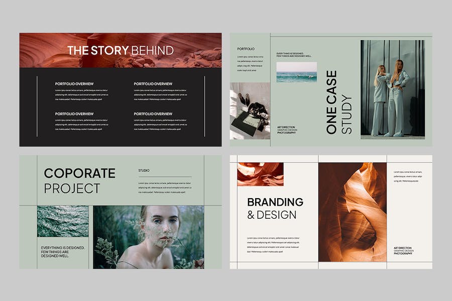 个人作品集项目展示公文包PPT模板 - 顶尖PPT