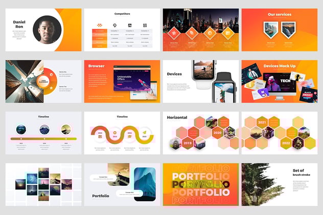 现代互动商业提案方案信息图形PPT模板 - 顶尖PPT