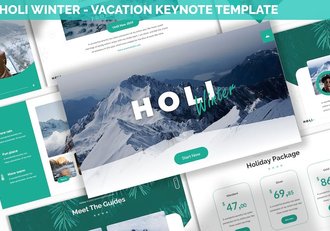 冬季假期营销推广主题Keynote模板 - 顶尖PPT