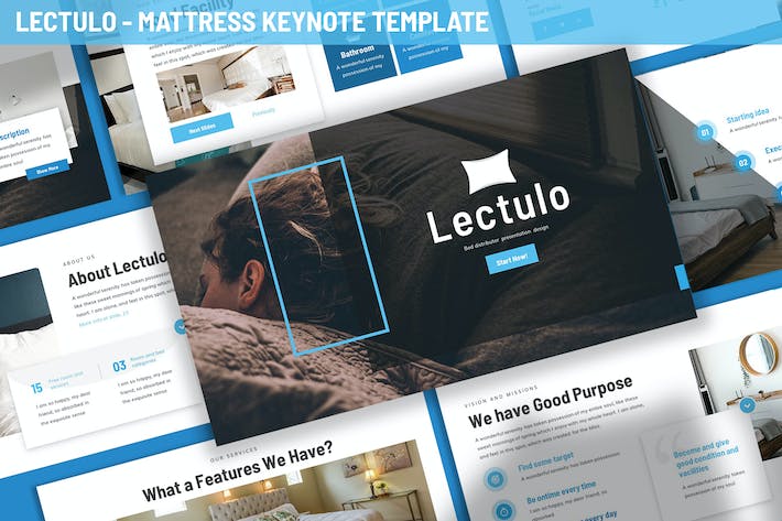床垫产品推介展示Keynote模板 - 顶尖PPT