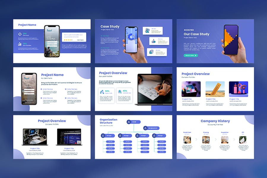 广告公司项目提案创意人员介绍展示PPT模板 - 顶尖PPT