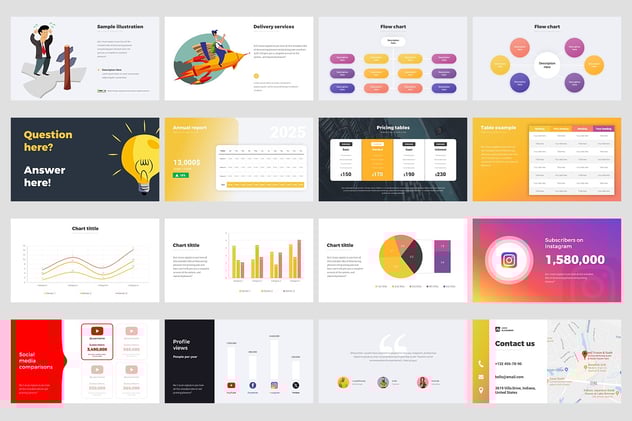 项目进度状态管理信息图形解决方案PPT模板 - 顶尖PPT