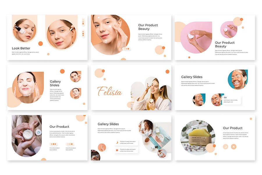 女性美容美妆主题PPT模板 - 顶尖PPT
