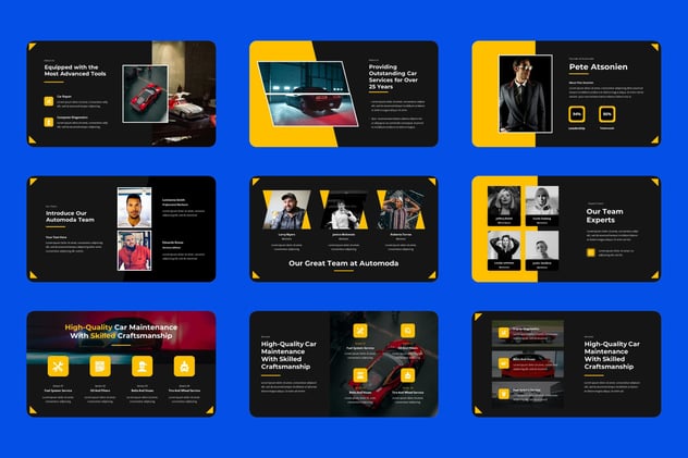 汽车服务PowerPoint模板 - 顶尖PPT