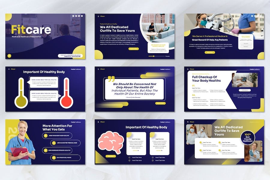 医疗保健健康服务讲述方案Keynote模板 - 顶尖PPT
