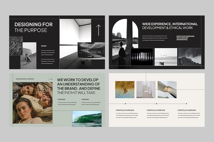 个人作品集项目展示公文包PPT模板 - 顶尖PPT