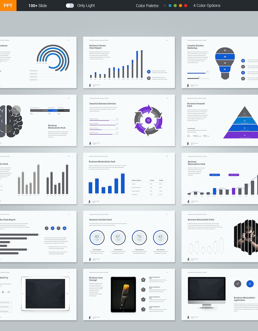 国外简约风格商务工作计划总结通用PPT模板 - 顶尖PPT