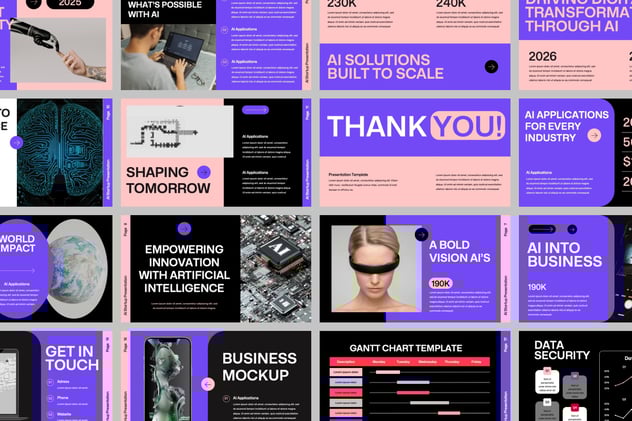 人工智能初创企业简介keynote模板 - 顶尖PPT