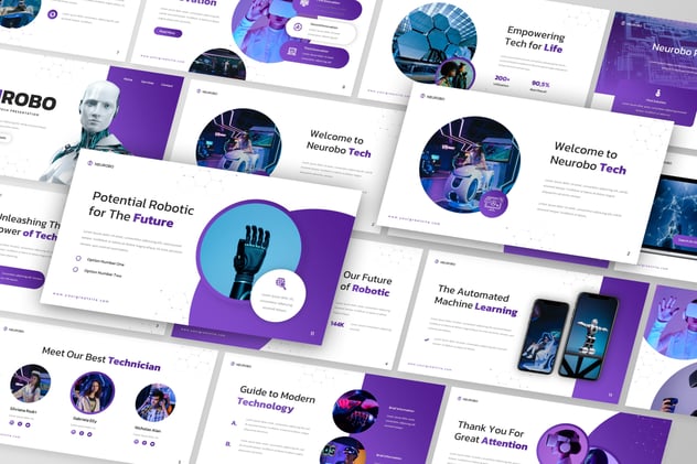 机器人与未来技术PowerPoint模板 - 顶尖PPT