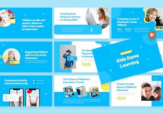 可爱儿童学习教育培训课程PPT模板 - 顶尖PPT