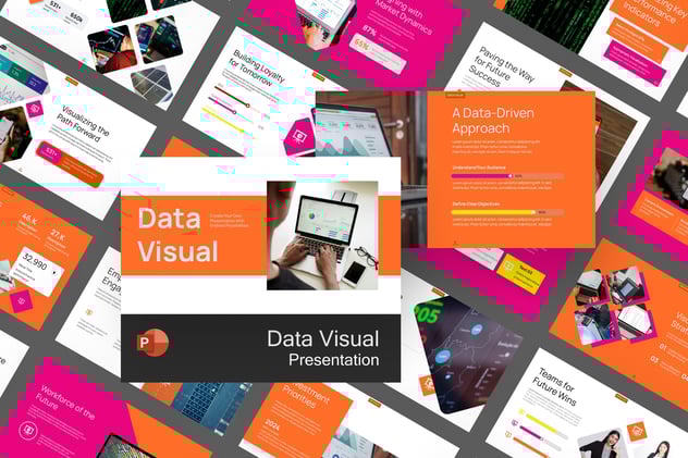 数据可视化统计分析展示PPT模板 - 顶尖PPT