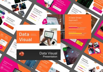 数据可视化统计分析展示PPT模板 - 顶尖PPT